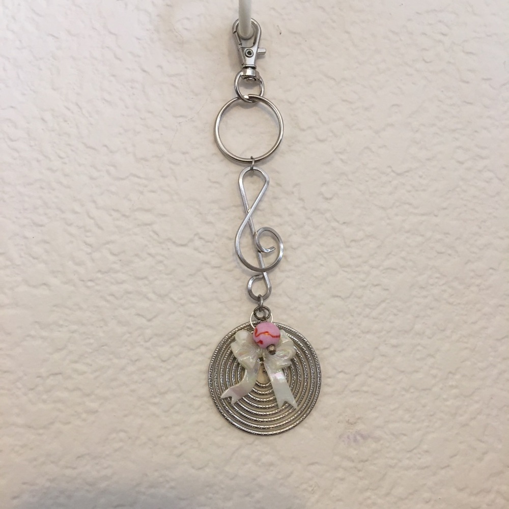 Vintage repurpose salvaged estate gem keychain
